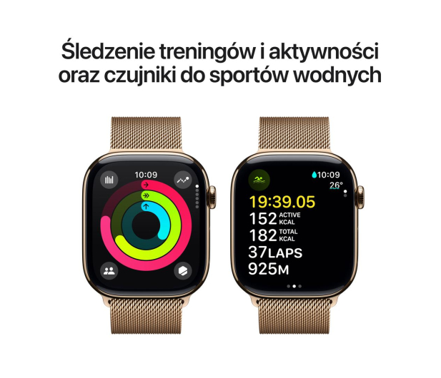 Apple Watch 10 42/Złoty Tytan/Złota Bransoleta  LTE - 1278215 - zdjęcie 4
